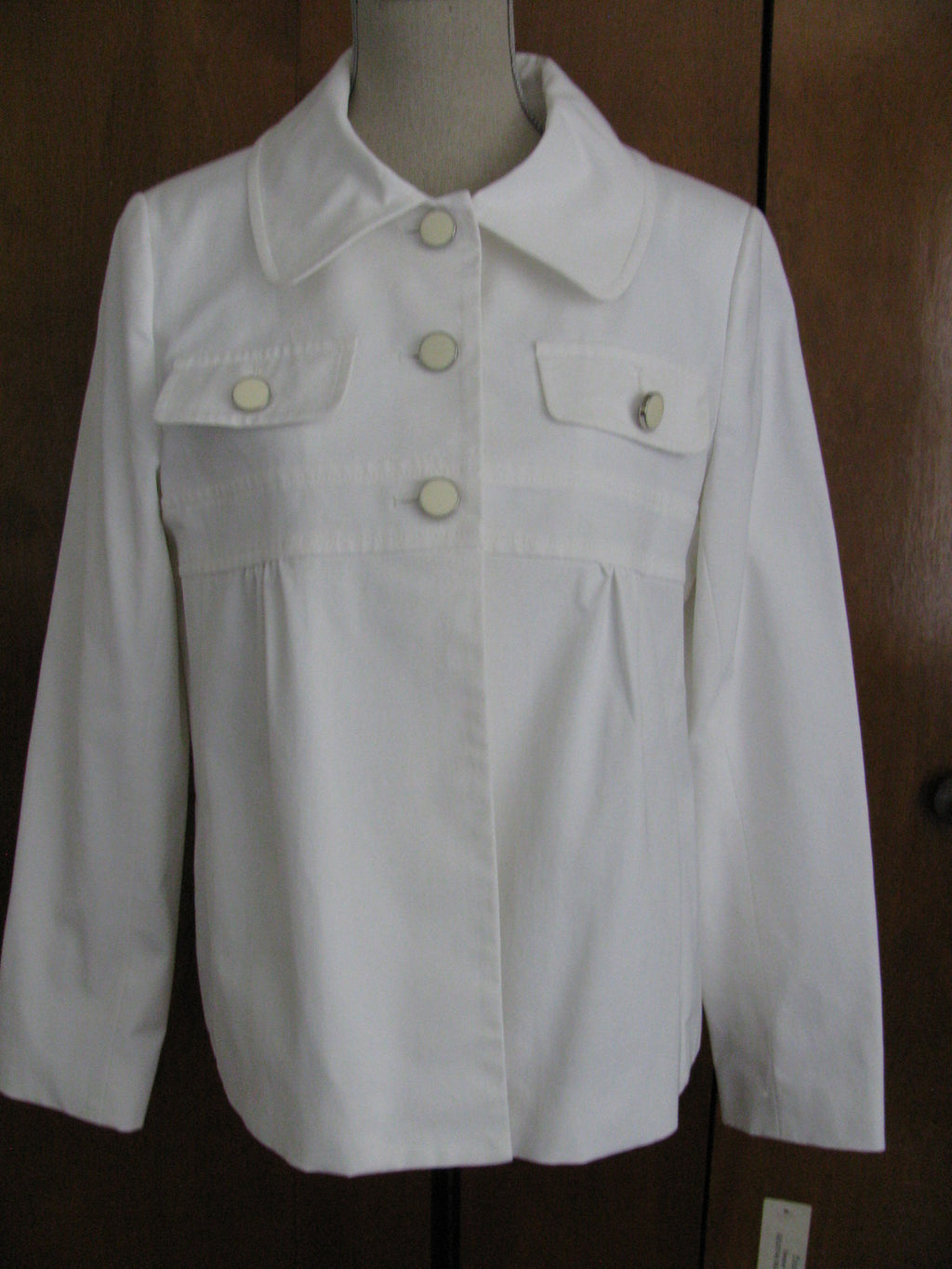 Fashionista women's designed white lined blazer size Large  $264 NWT  
