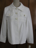 Fashionista women's designed white lined blazer size Large  $264 NWT  