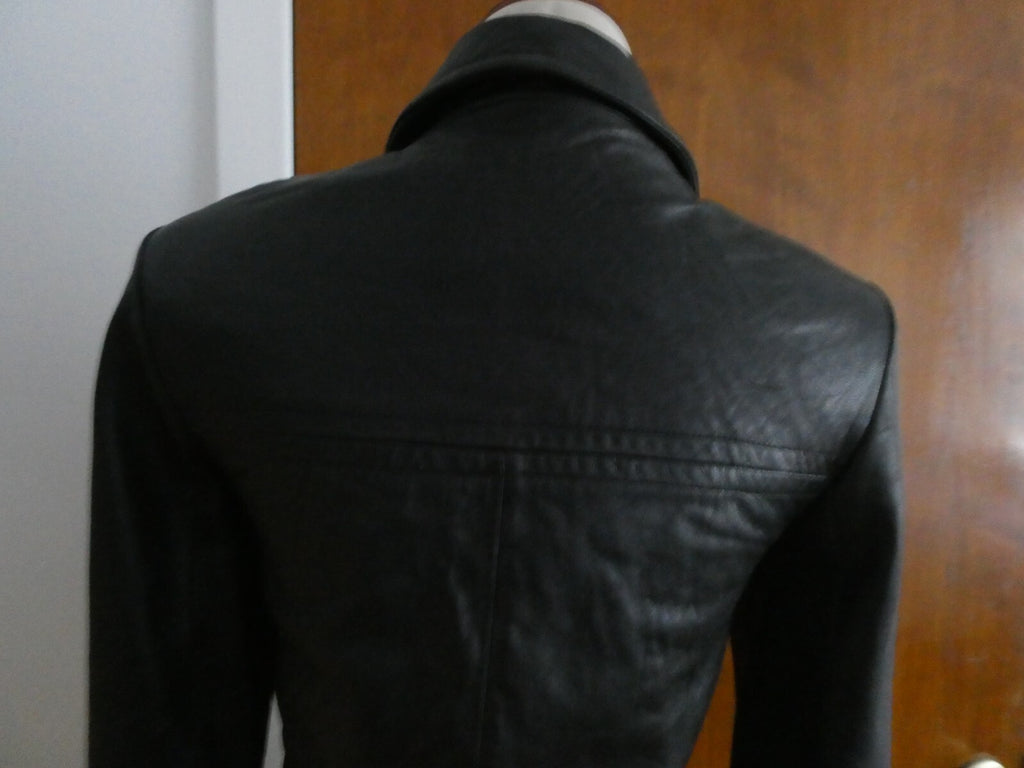 Kenneth Cole Reaction Women's Black Soft Leather Jacket/Coat P (XS)
