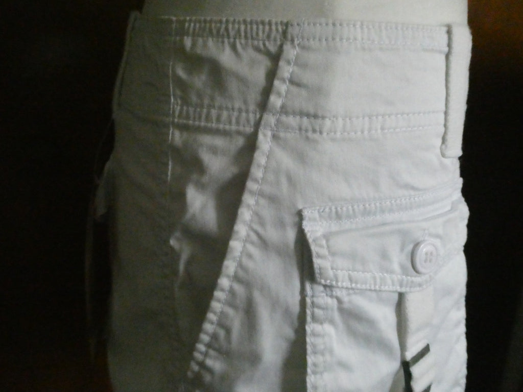 United Colors of Benetton Women White Cargo Shorts EU 46 Cotton Stretch US 10/12