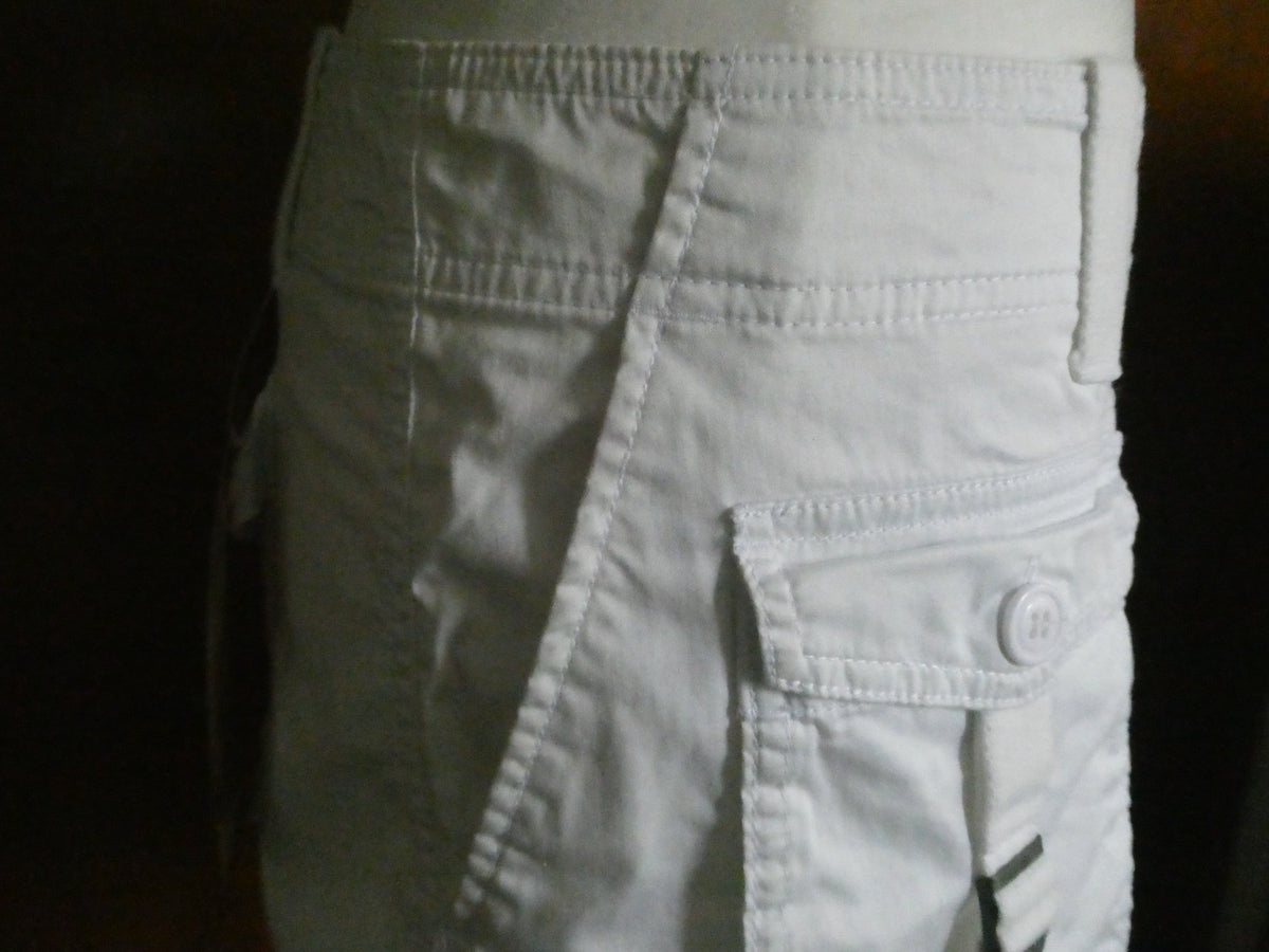 United Colors of Benetton Women White Cargo Shorts EU 46 Cotton Stretch US 10/12