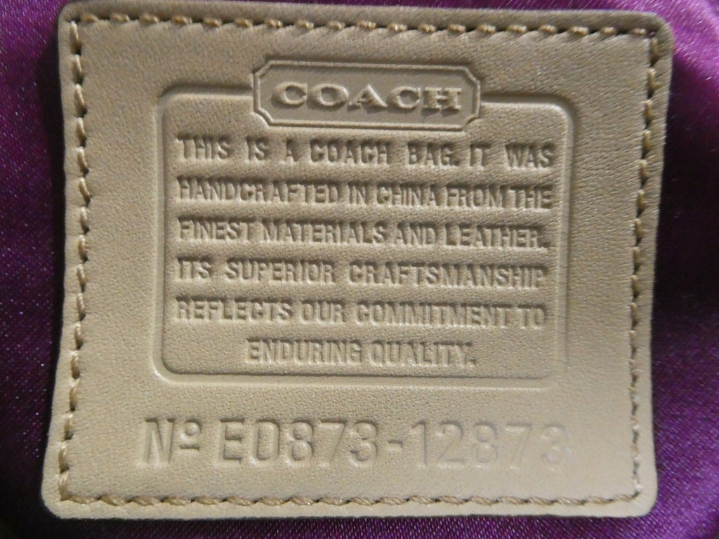 Vintage Coach Authentic Handbag/Purse/Shoulder Bag Canvas, Leather E087312873