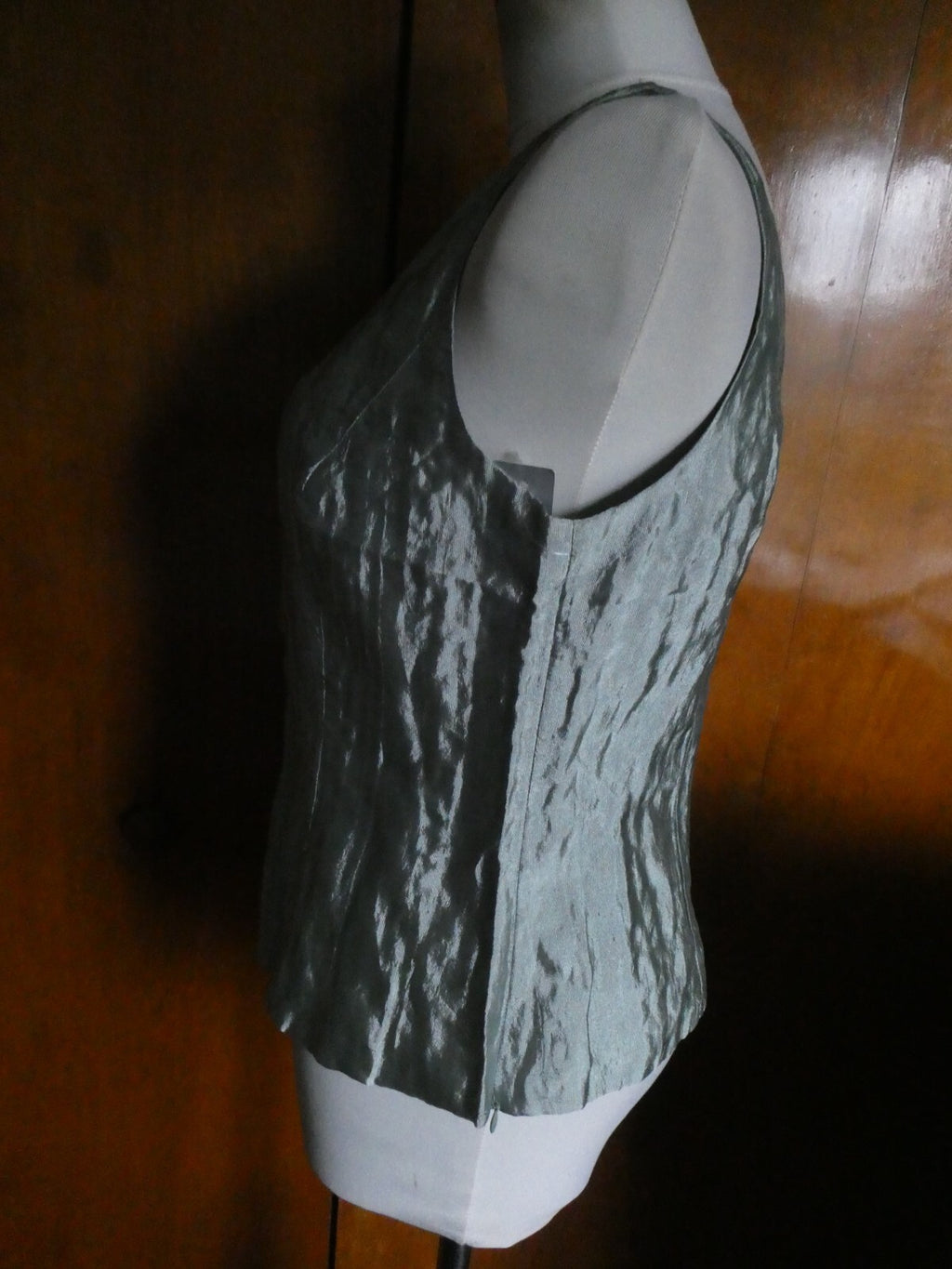 Zelda women's sage gray evening lined top size 10