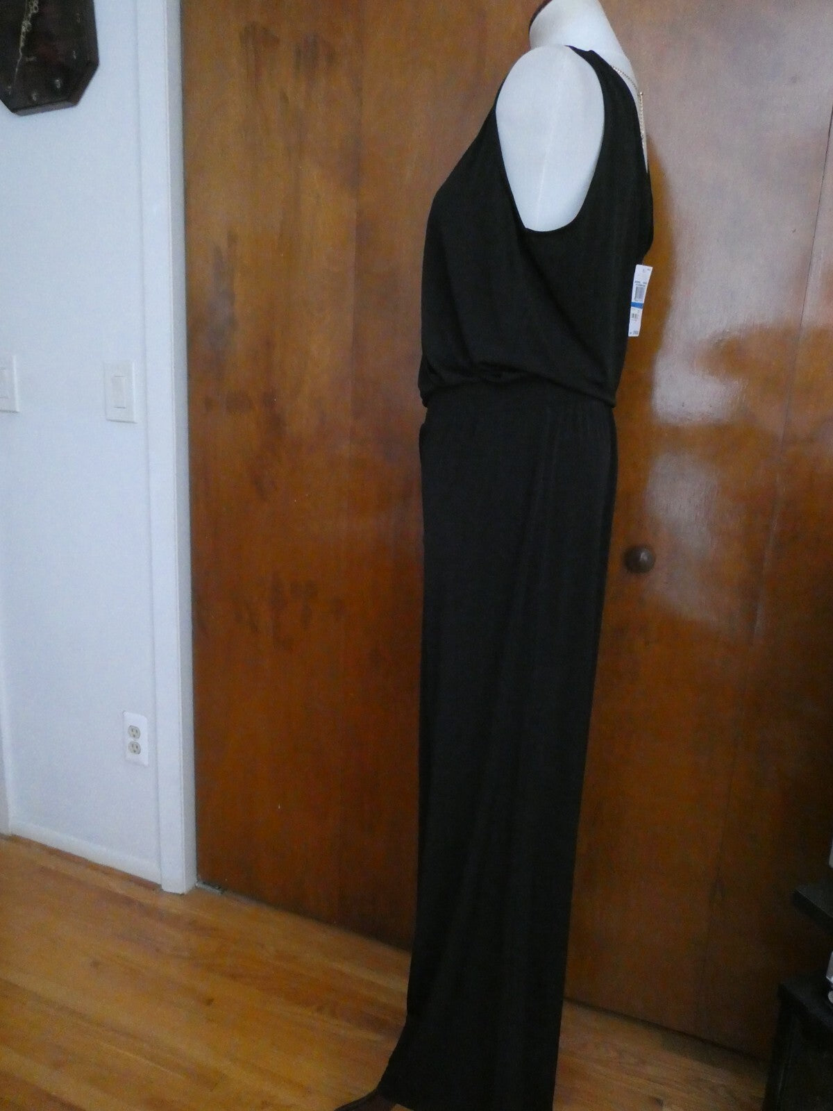 Michael Kors Women’s Black/Gold Jumpsuit Halter Sleeveless Xlarge