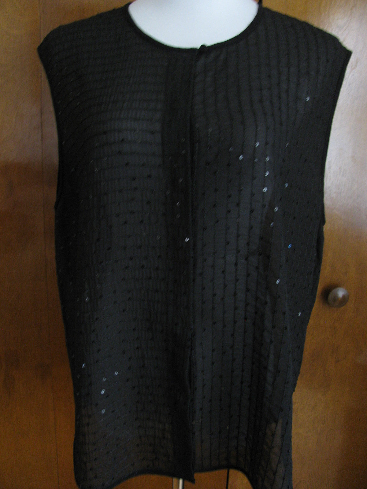 Rachel Roy women sequin black evening top size Xlarge