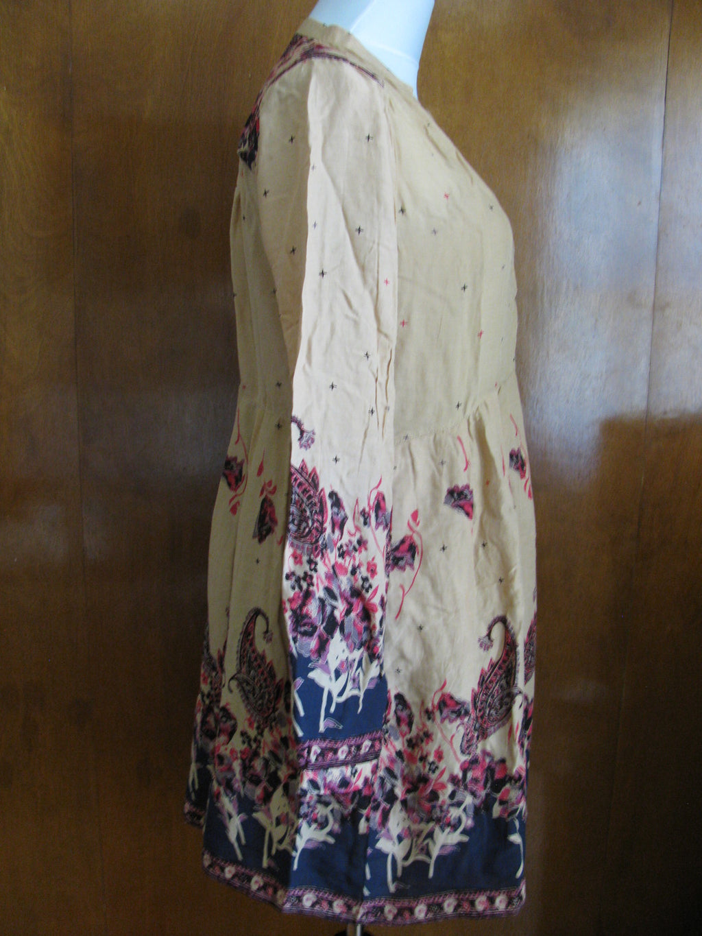 Free People Women's Gold Combo Dress Xsmall
