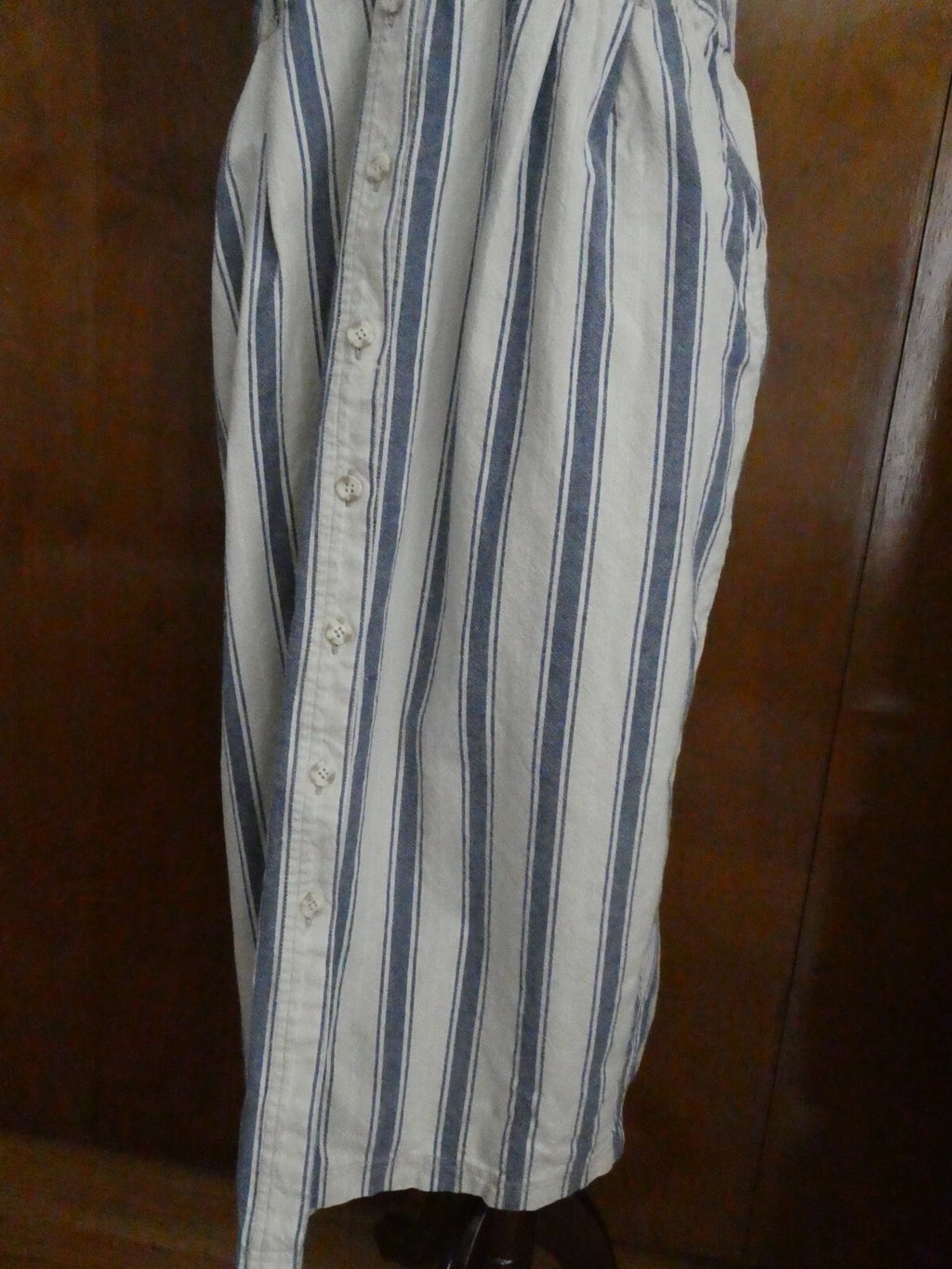 Truly Yours Denim Striped Sleeveless Button Front Dress 20W (fits size 16-18)