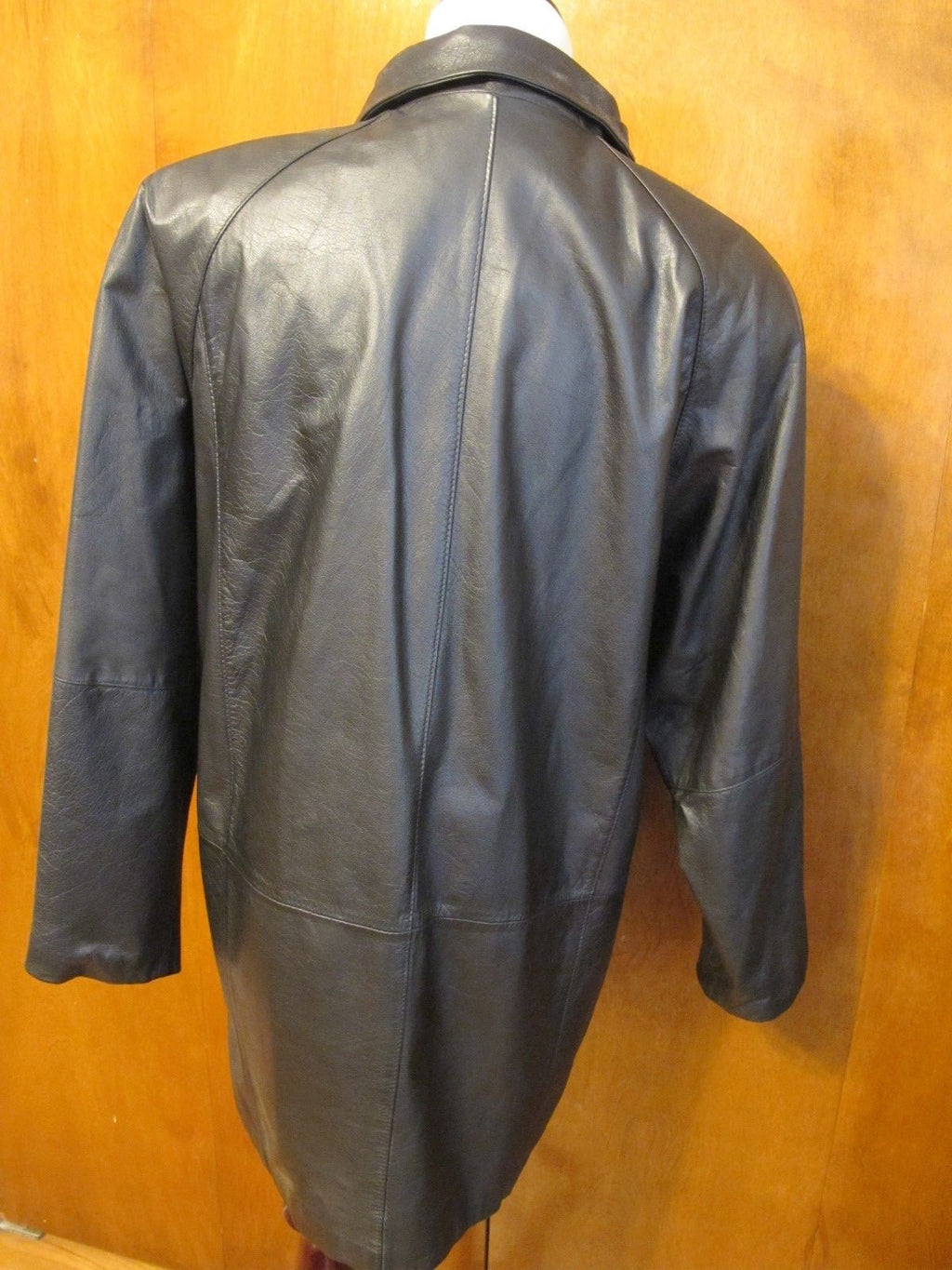 Pelle New York Milano Women's Black Real Genuine Leather Jacket Coat Medium 