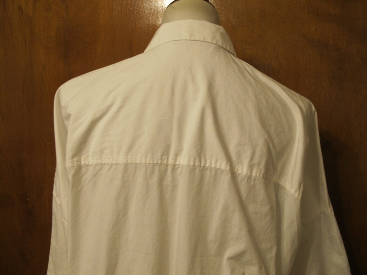 Zara Basic Collection women's white blouse top long sleeves Medium pre owned 