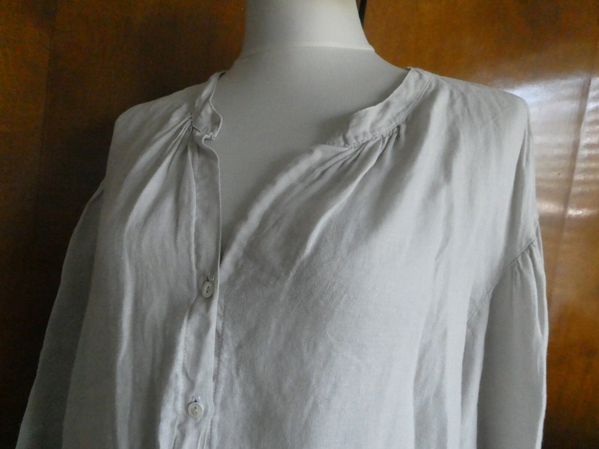 Velvet women's long sleeves linen gray stylish top Size medium