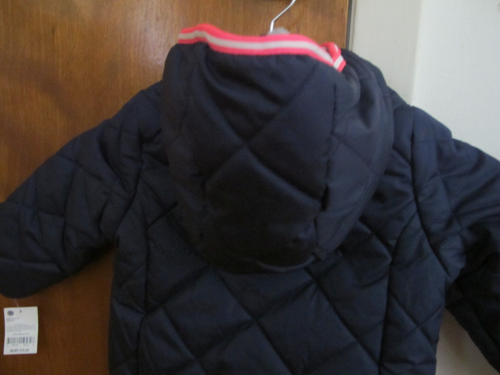 OshKosh Blue Navy Girls With Pink Zipper Jacket Coat Size 18M New