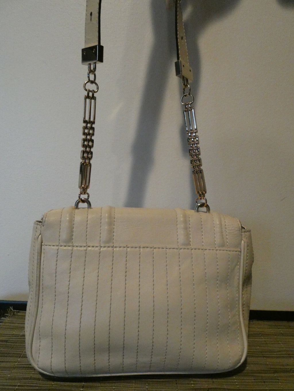 Reiss Almond Chain Strap Shoulder Crossbody Purse Leather Handbag Tote 