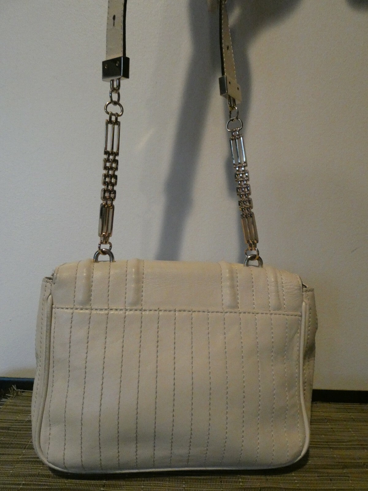 Reiss Almond Chain Strap Shoulder Crossbody Purse Leather Handbag Tote 
