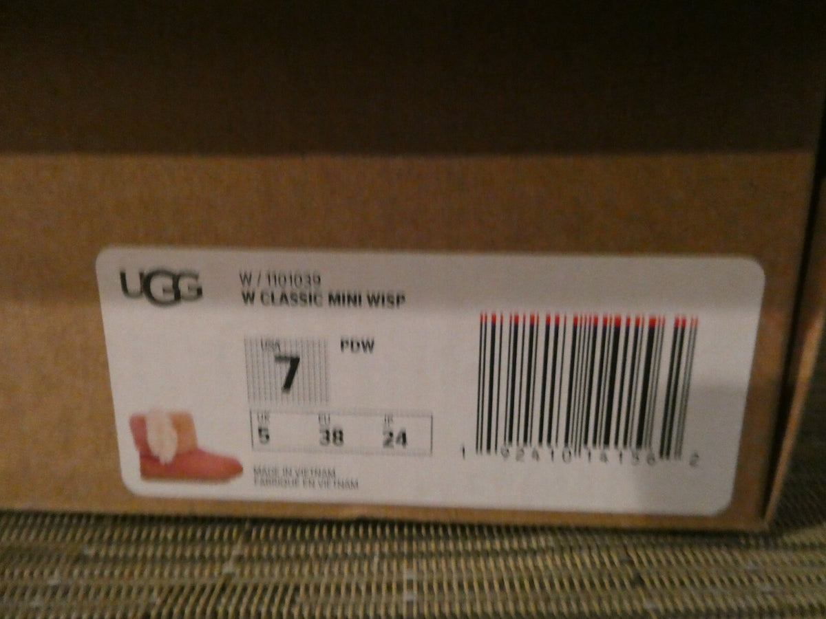 UGG Classic Mini Wisp PDW Arroyo Sheepskin Women's Boots Size US 7 Style 1101039