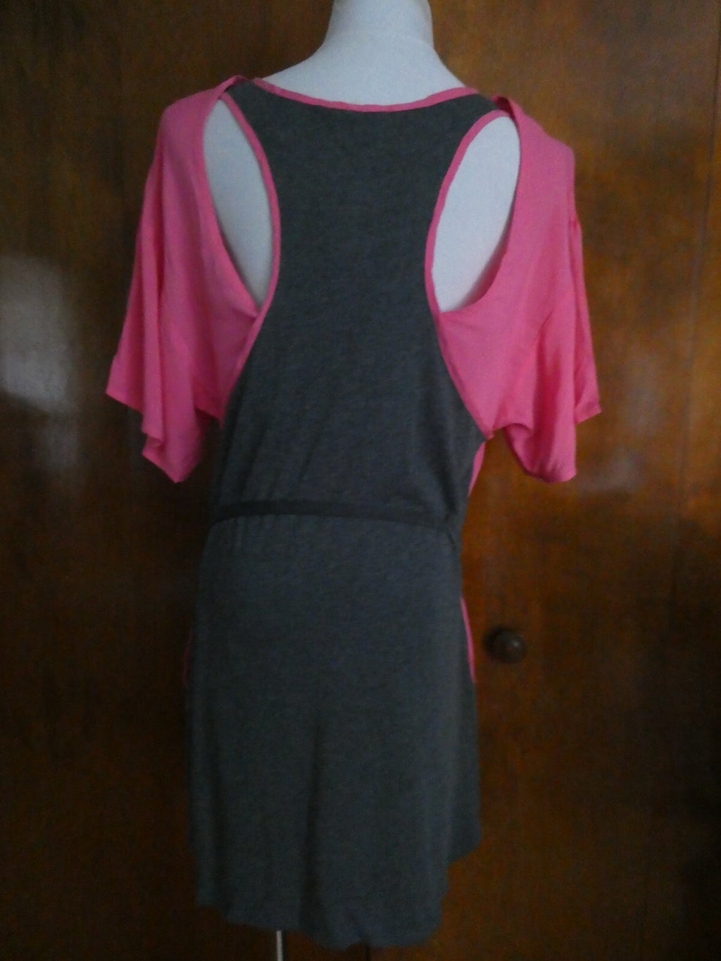 Ella Moss women’s pink/gray stylish soft cotton/modal long top size Medium