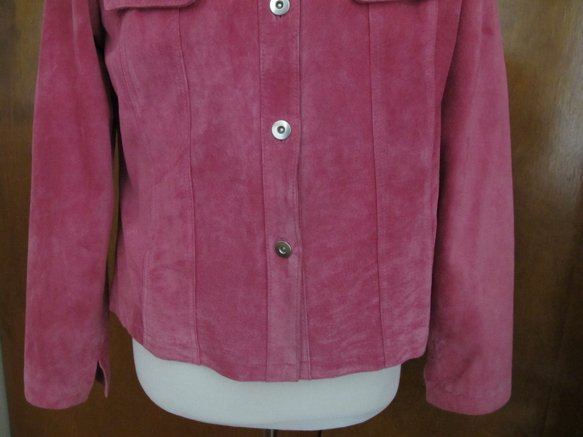 Atelier by B.Thomas jacket pink lined  women's leather  size Large