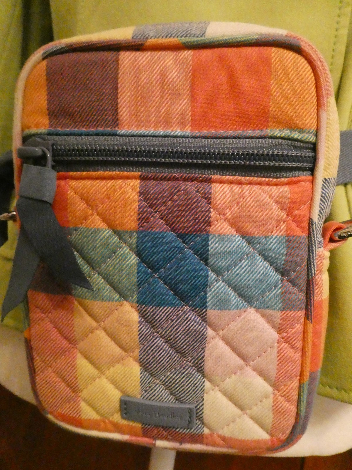 Vera Bradley Quilted Plaid Crossbody Bag Two-in-One Convertible Shoulder Bag
