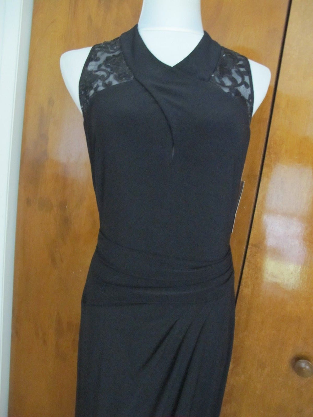 Lauren Ralph Lauren Women’s Black Evening Maxi Sequined Mesh Dress New