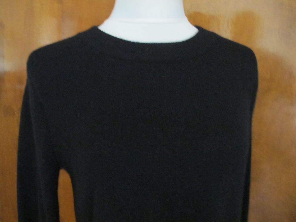 Bloomingdale's Women's Black 2 Ply Cashmere Sweater Small 