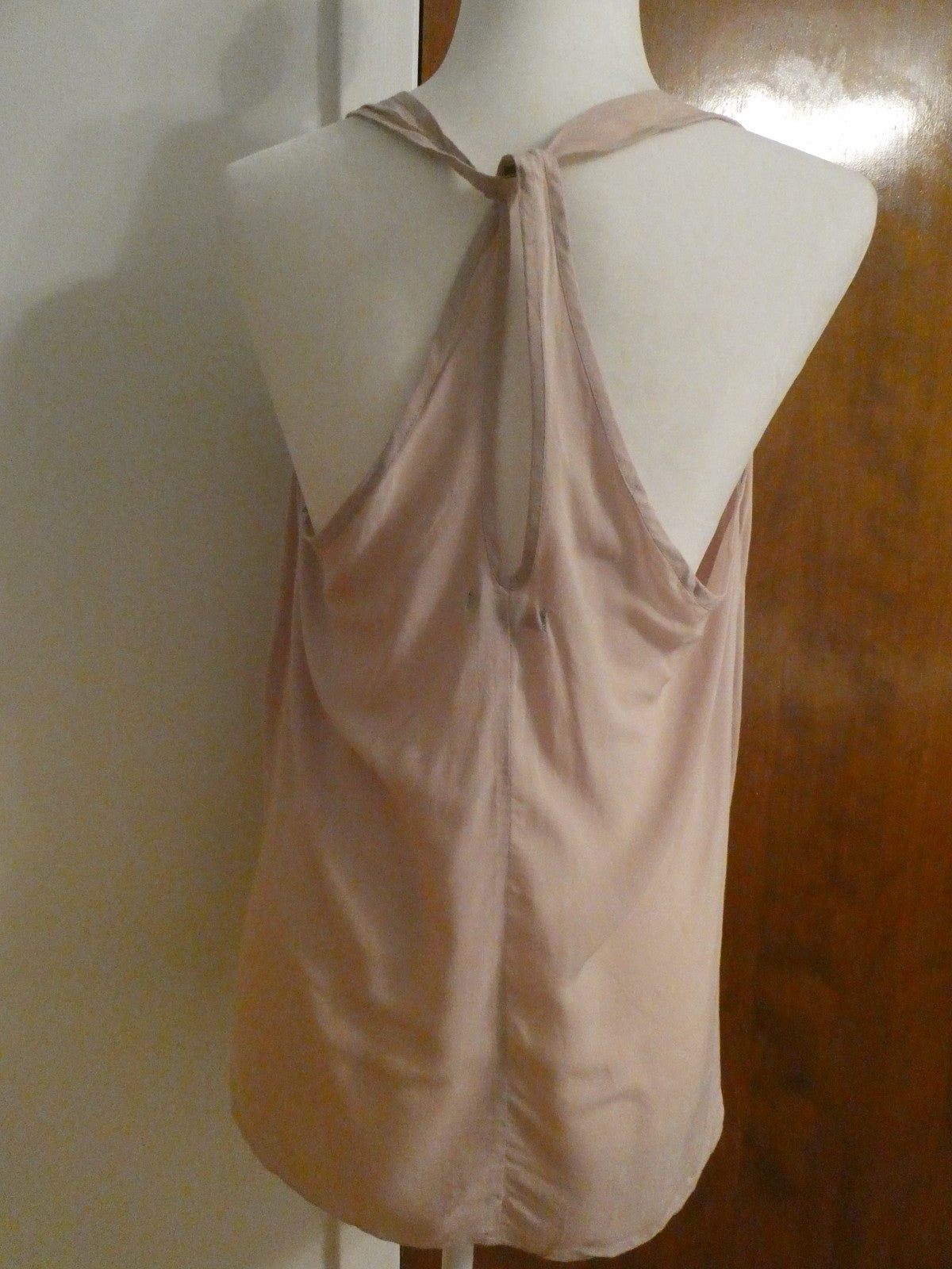 Gap women's dusty pink detailed 100% viscose top size Large