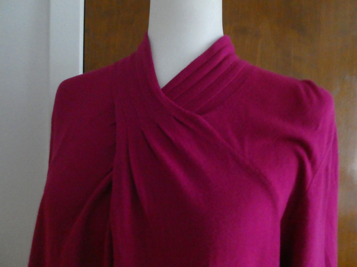Jones New York Signature Women's Sweater Top Magenta Pink Cotton Modal Size 1X
