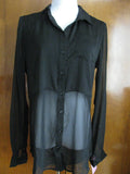 Free People women's black evening have lined long sleeves top medium 
