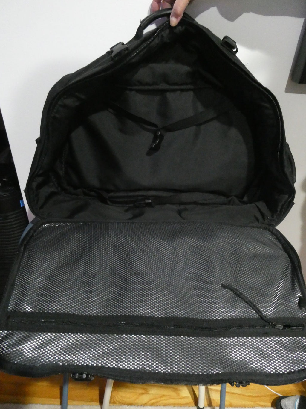 TUMI Expandable 3-in-1 Travel Bag Backpack Briefcase Black Ballistic Nylon 22"