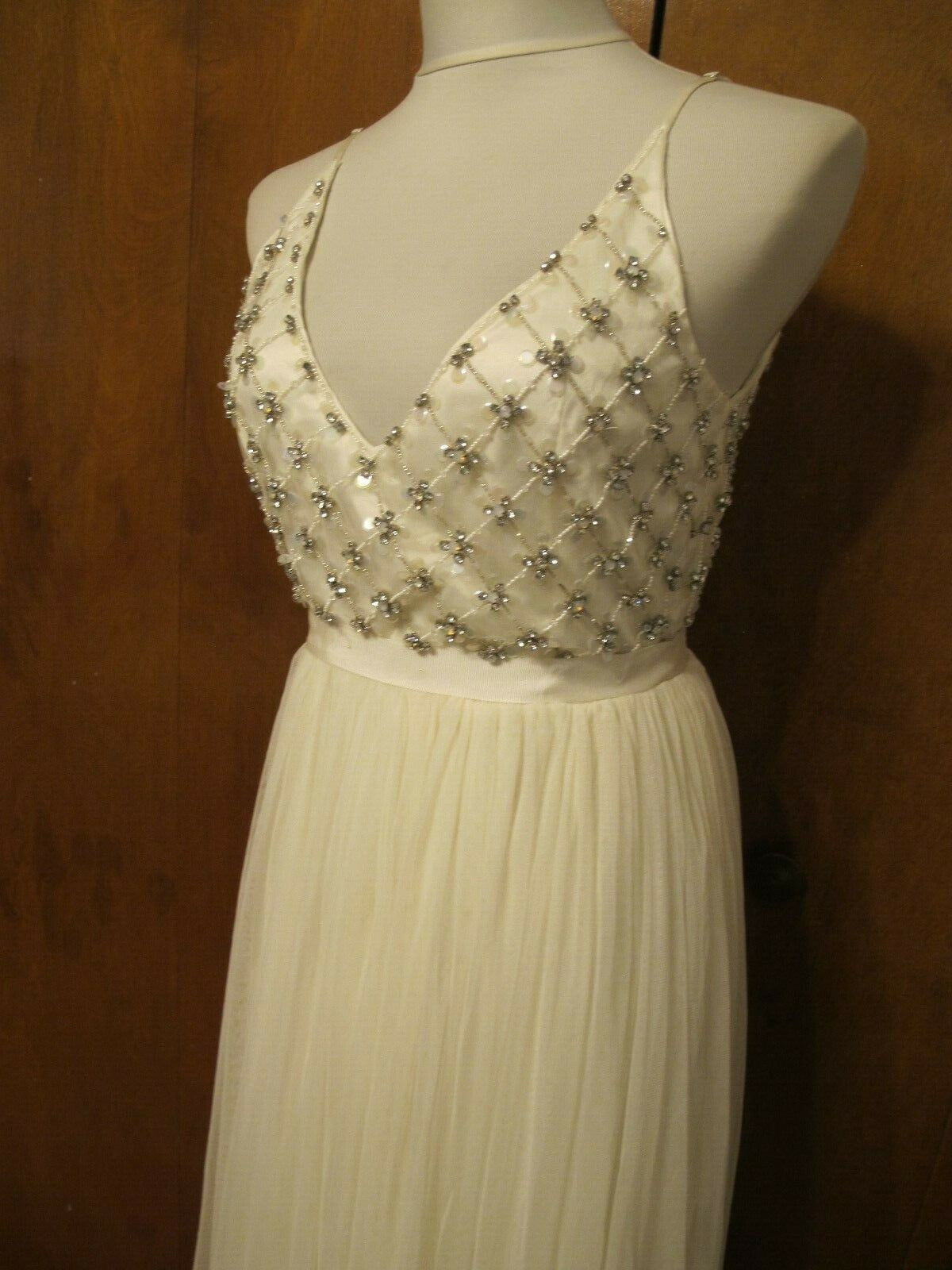 Anthropologie BHLDN Ranna Gill Myra Bridal Tulle Wedding Gown Ivory Dress Size 2
