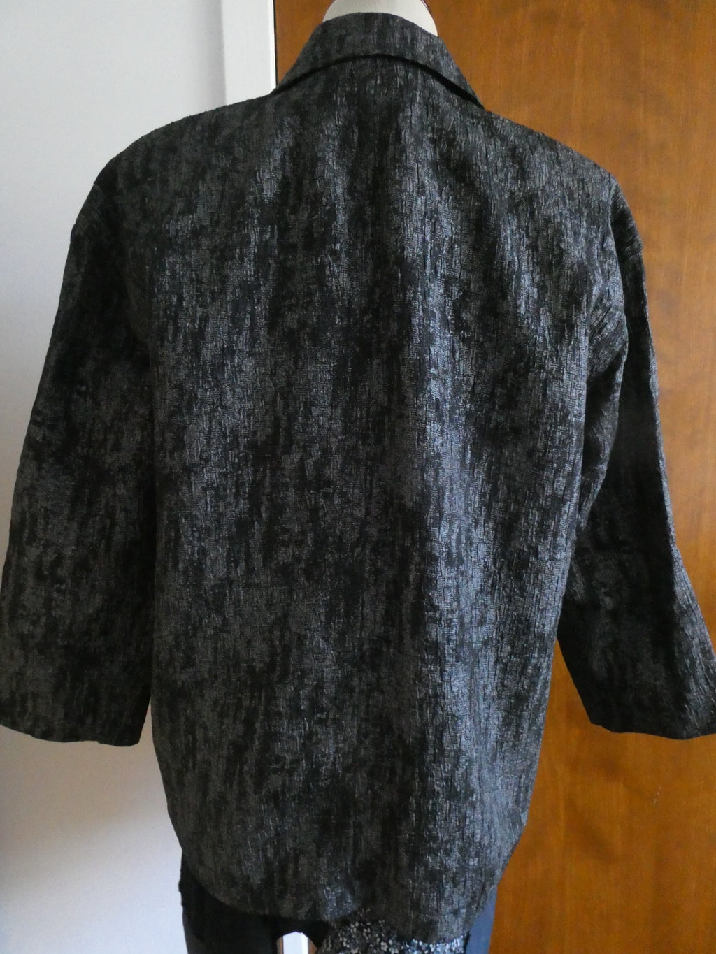 Linea By Louis Dellolio black/gray 4 Button with Pockets Blazer Jacket medium