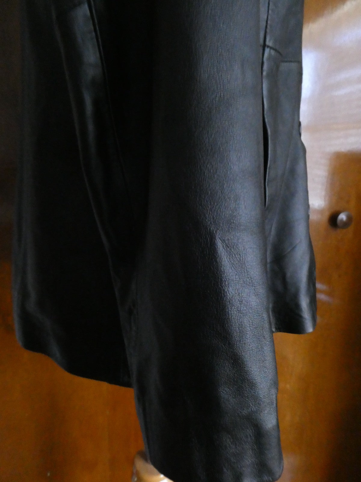 Style & Co Women’s Black Leather Jacket Coat Size XLarge