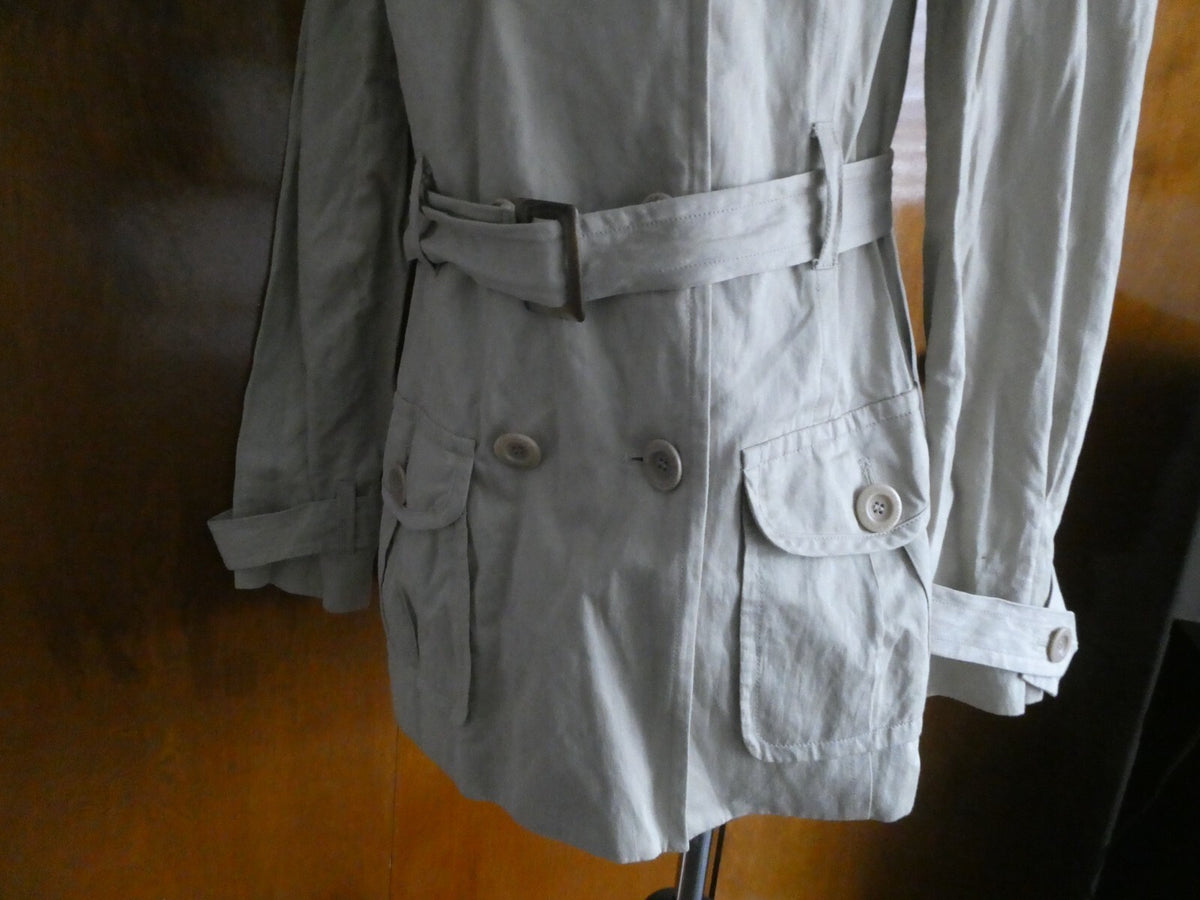 Vince women’s khaki detailed lined coat Size Large NWT