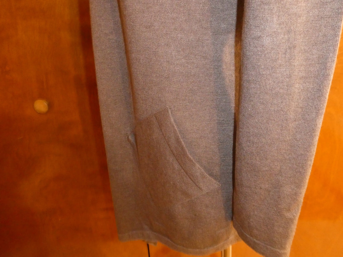 Linda Matthews Women's Brown Open Front Detailed Cardigan Large
