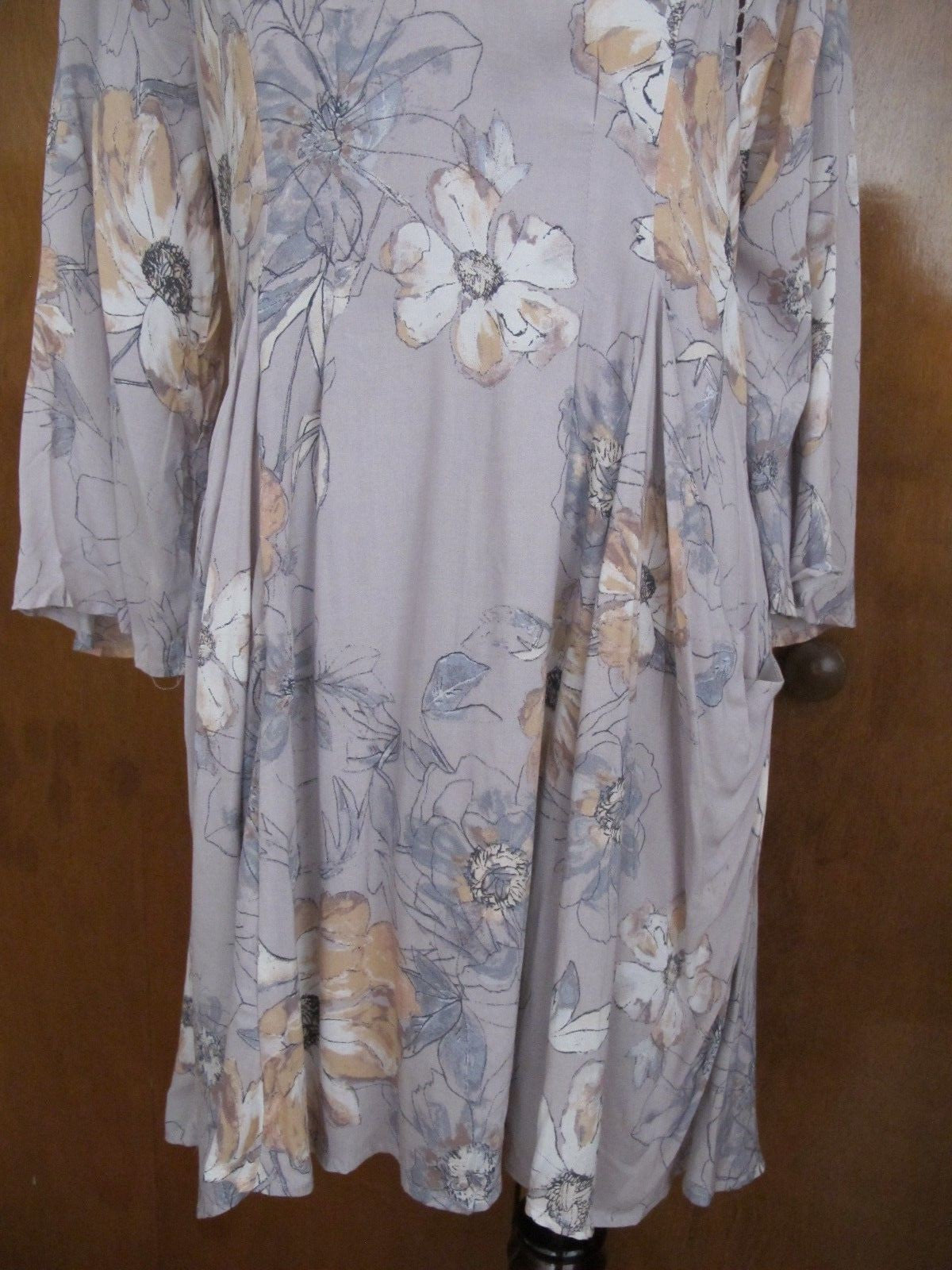 Free People women’s multi color relaxed fit short lined new soft rayon dress 8