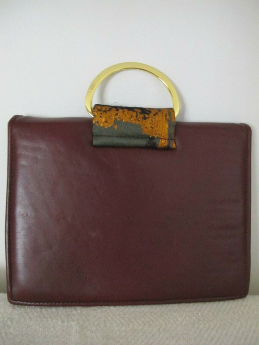  Anthropologie Parme Marin Women's Burgundy Evening Purse Bag Clutch 