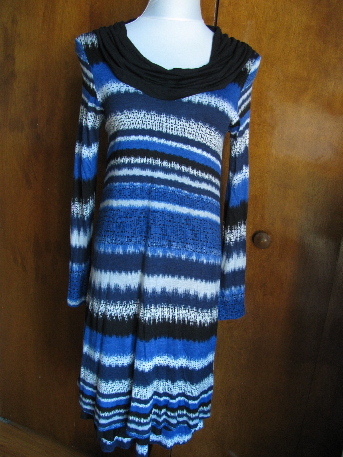 Kensie women’s empire blue combo lined dress Small 