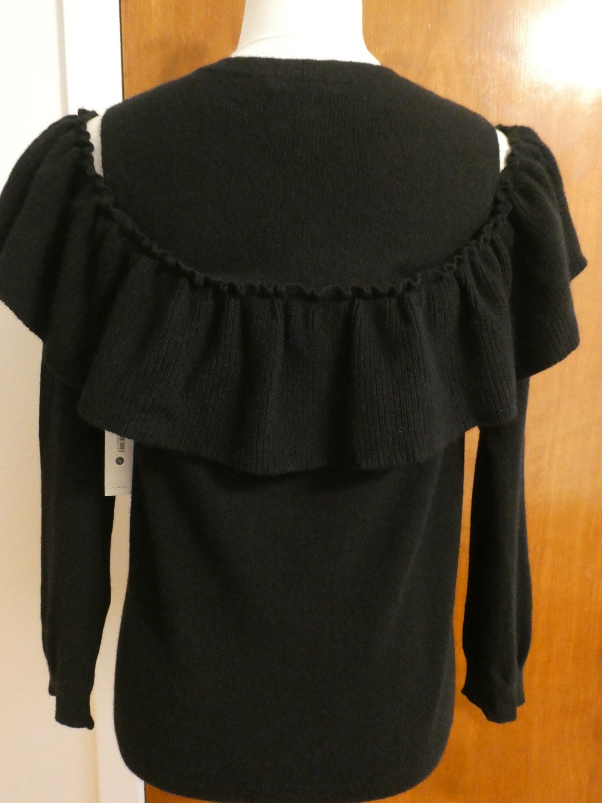 Aqua Cashmere Cold-Shoulder Ruffle Sweater from Bloomingdale's Retail Value $198