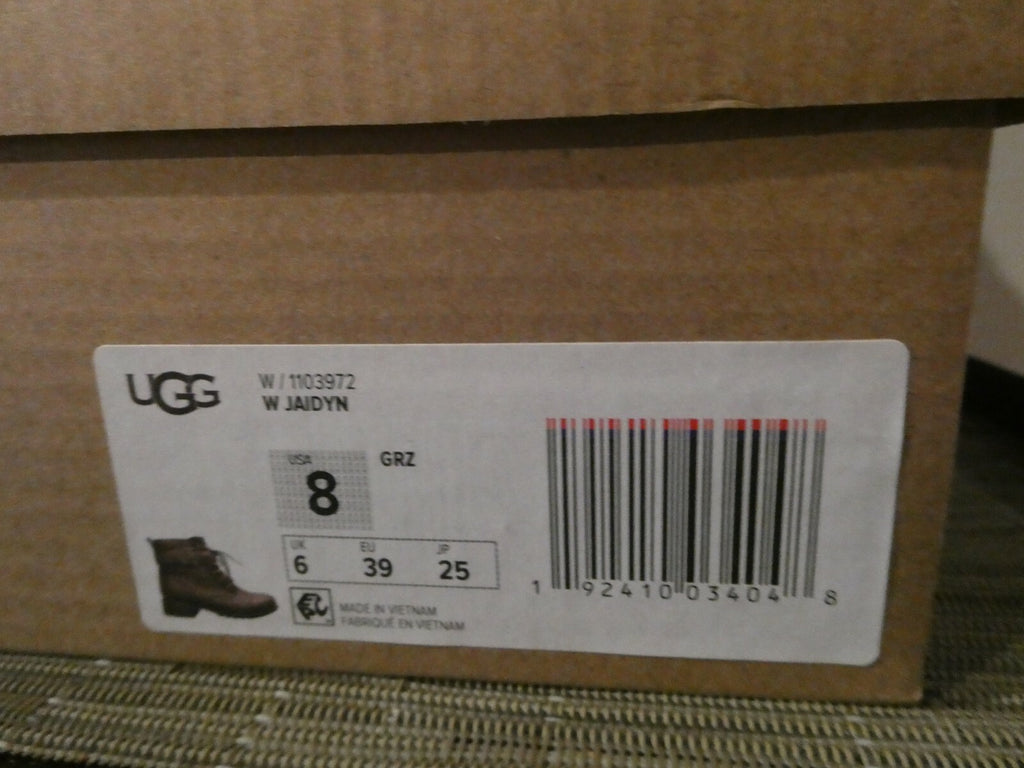 Ugg Australia Women's Jaidyn Brown Leather Combat Ankle Boots USA 7, USA 8, USA9