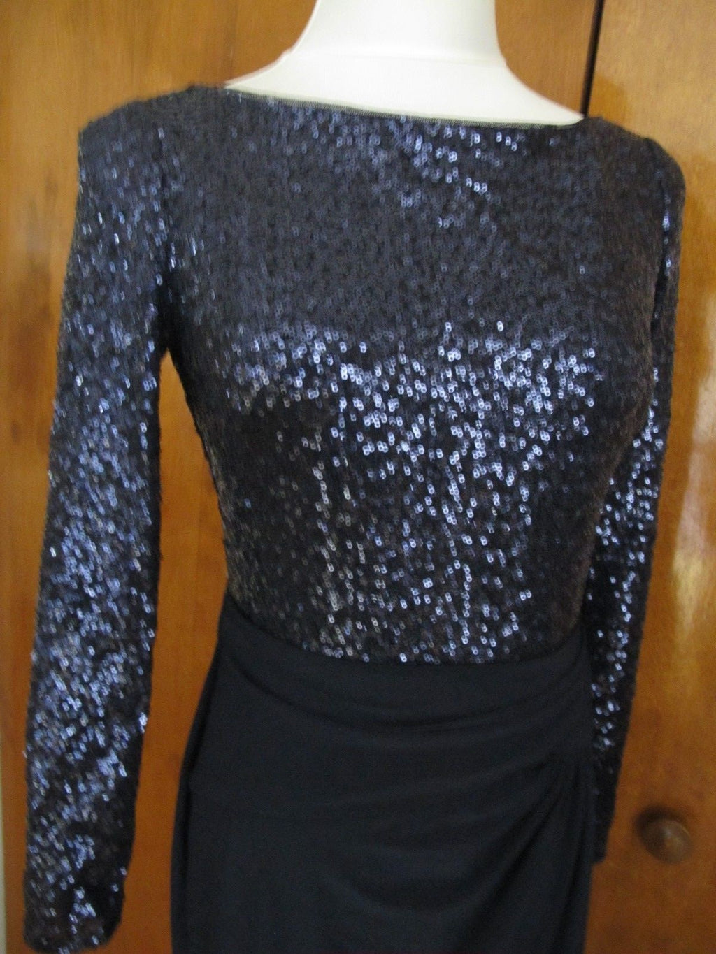 Ralph Lauren women's navy sequin sparked evening dress