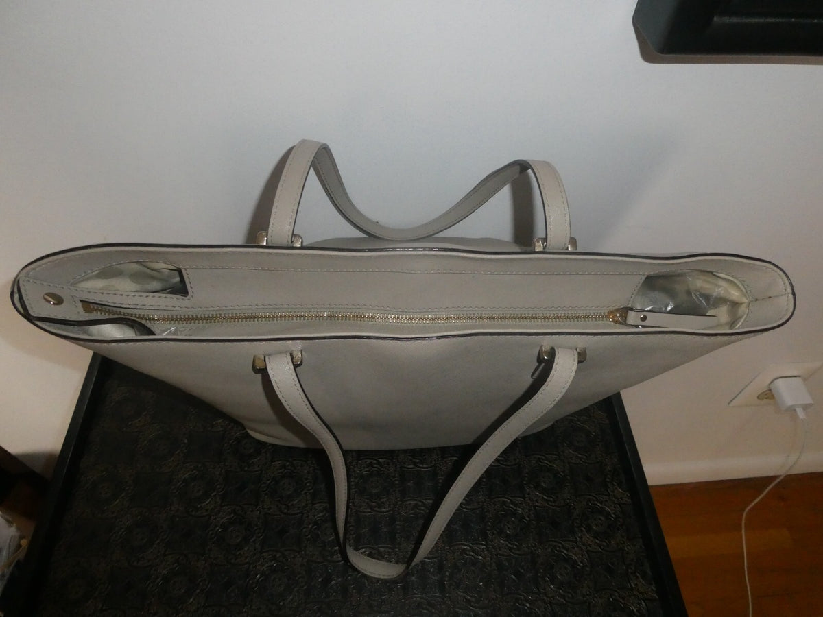 Kate Spade Women’s Cow Leather Shoulder Bag Purse Handbag Gray Large