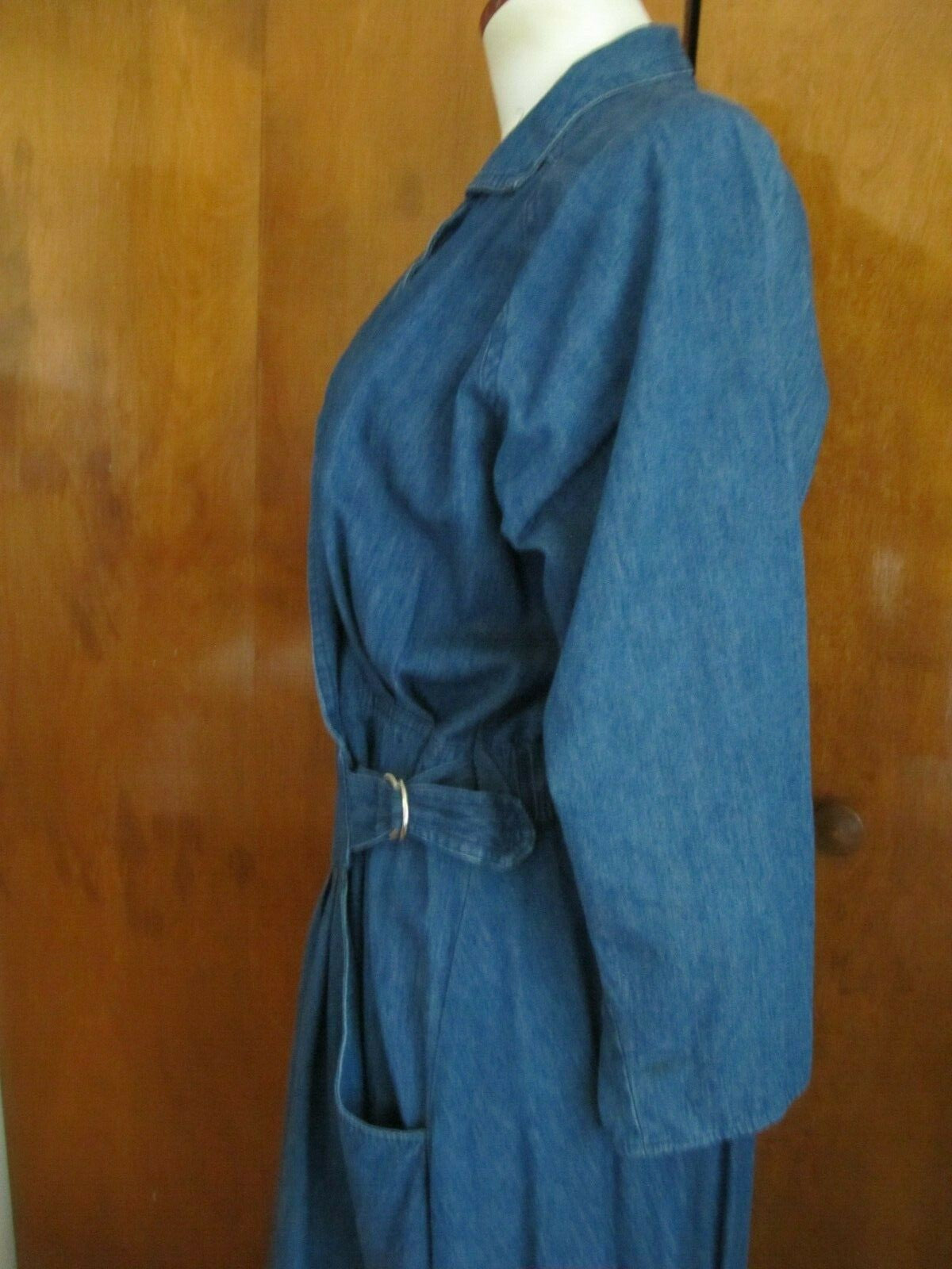 Fads Women's Blue Jean Long A-line Dress Cotton Size 7/8
