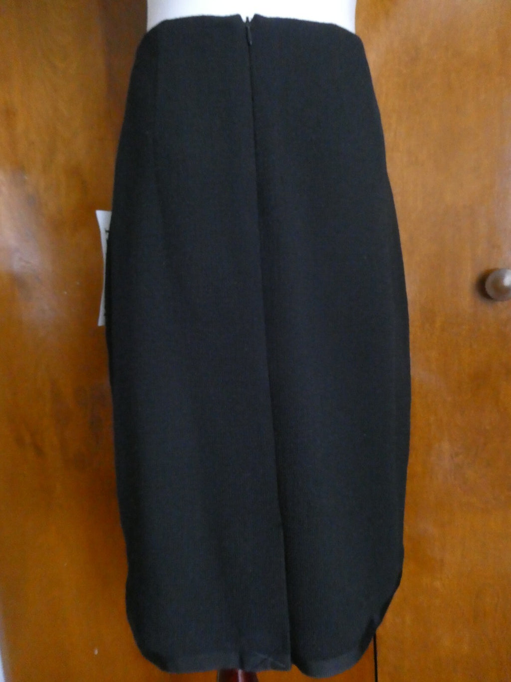Rickie Freeman for Teri Join women's black embroidered wool lined skirt size 10 