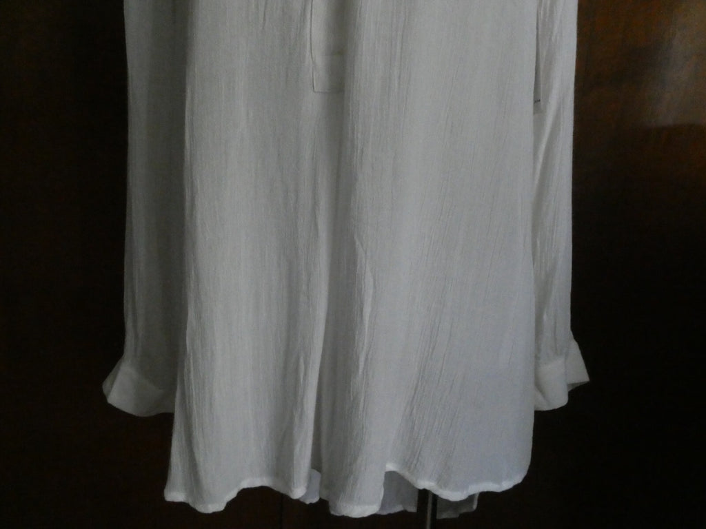 Free People women's ivory long sleeves rayon tunic top size Medium