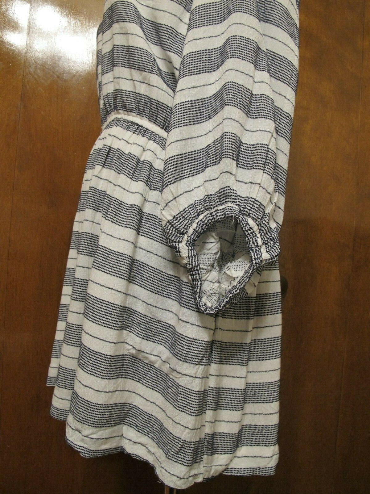Anthropologie Holding Horses White/Black Lined Tie Romper Jumpsuit Large