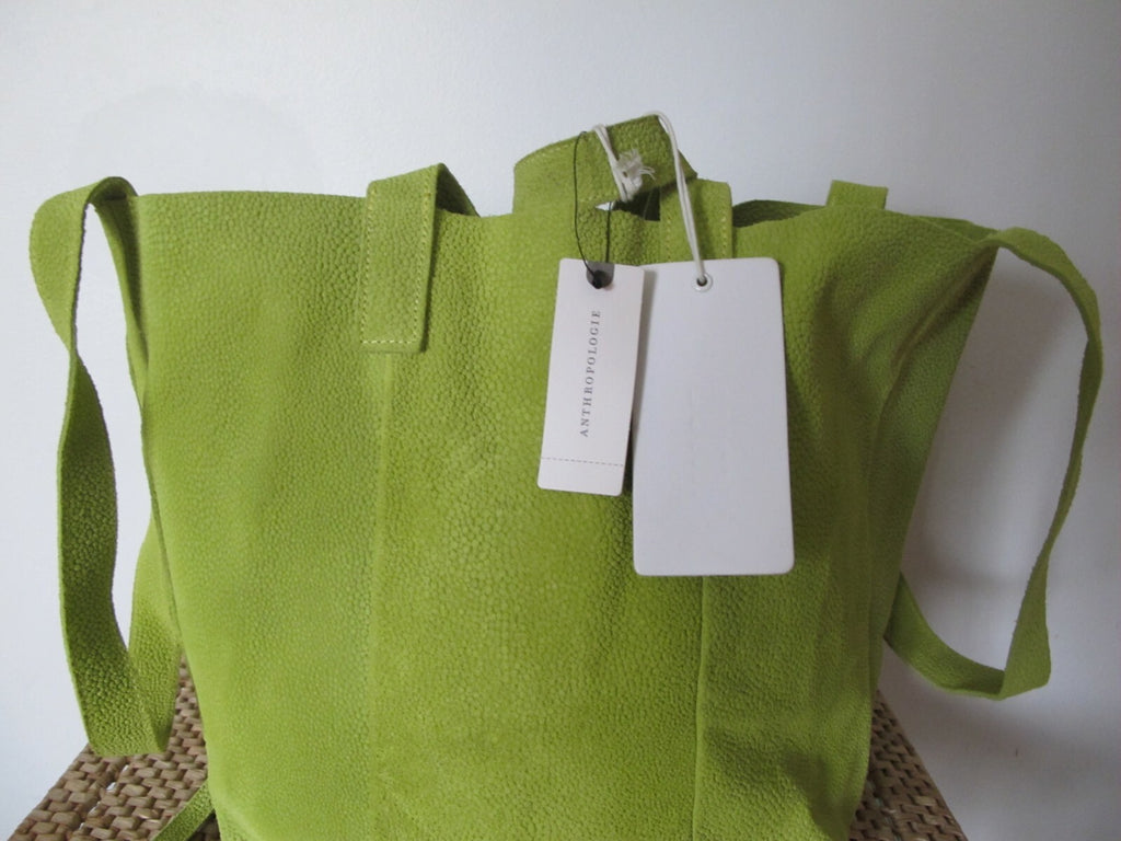 Anthropologie Lumi Women's Shoulder Bag Lime Genuine Leather