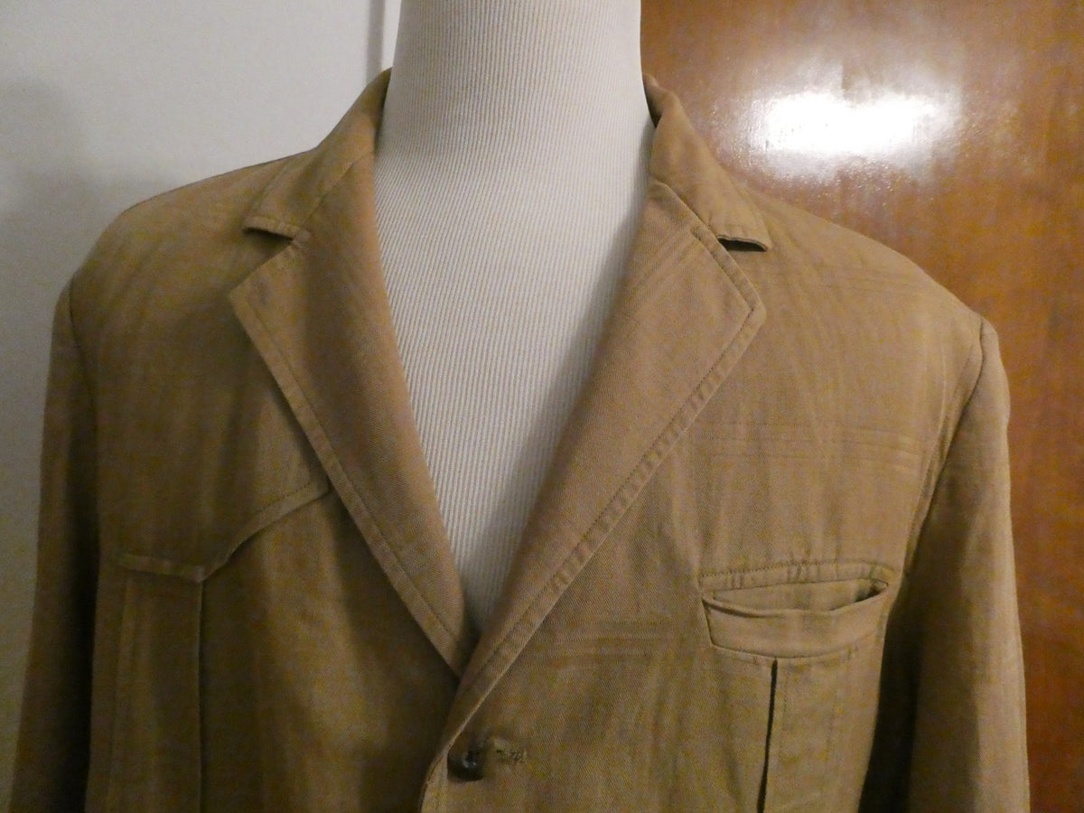 Robert Graham Blazer Men’s Soft 100% Cotton Brown Sport 1 Piece Coat Casual XL