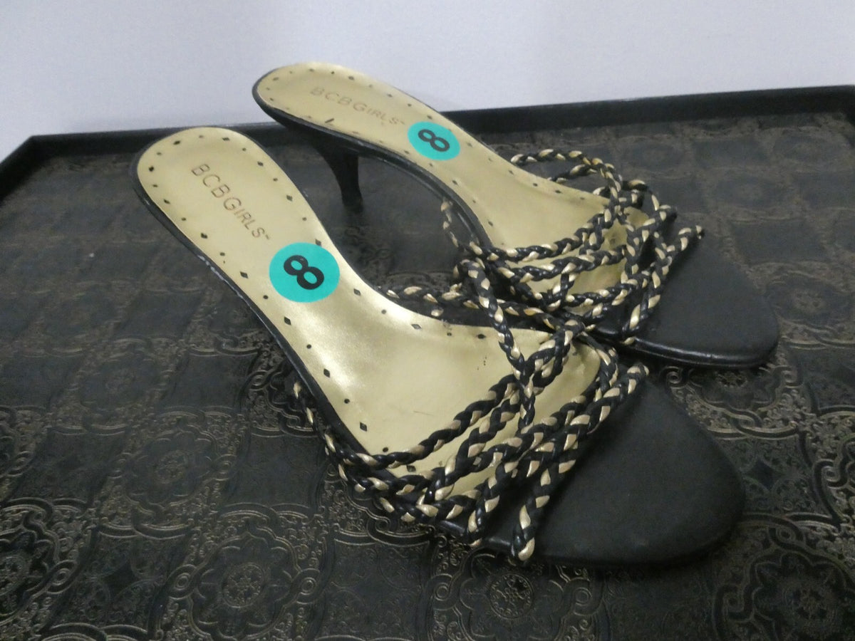 BCBG girls slippers with heels black 8B/38