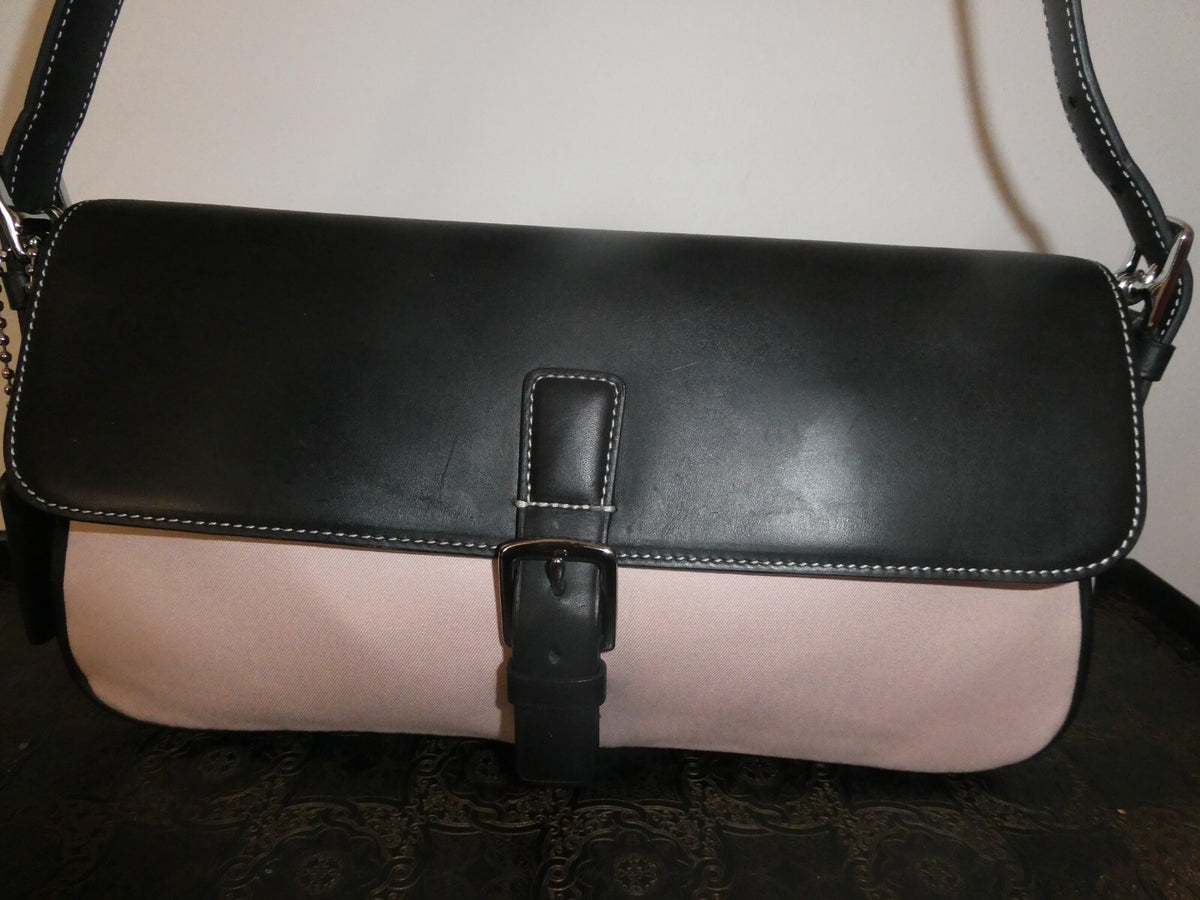 Authentic Coach Vintage Hampton Flap Purse Shoulder Handbag LOK-7702