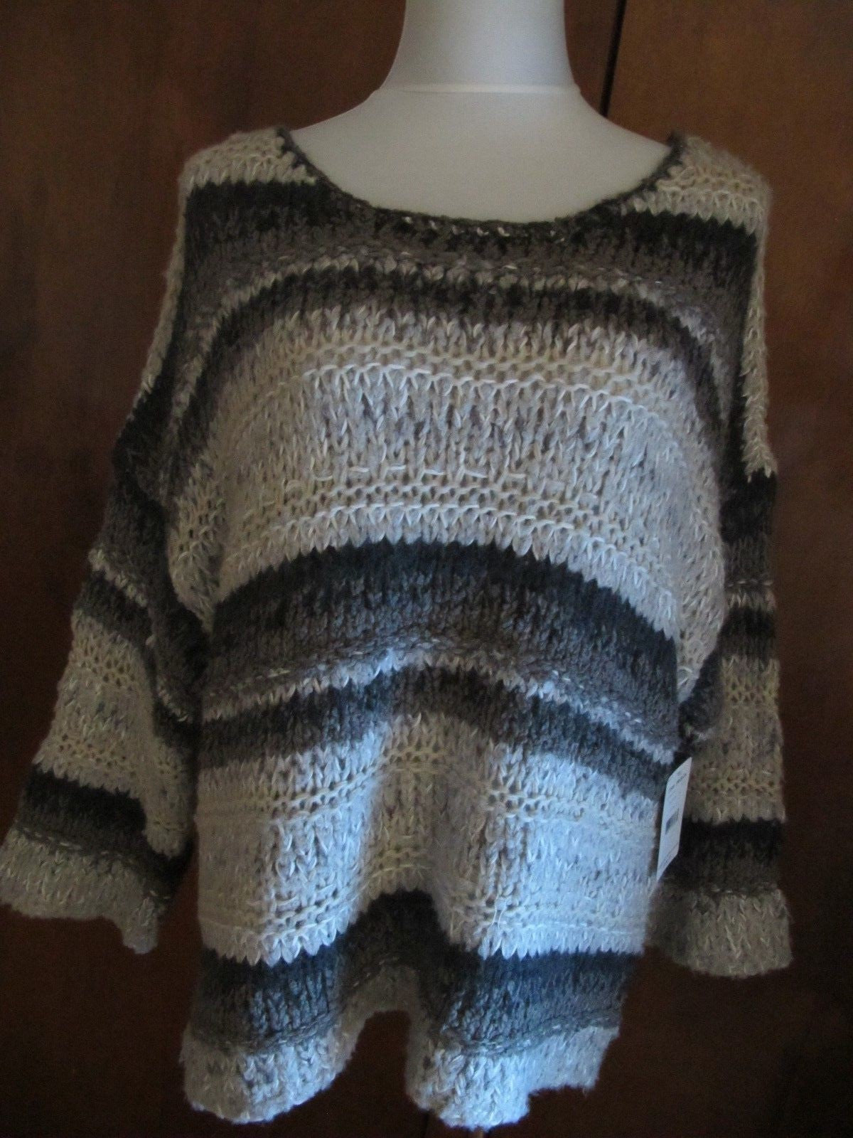 Free People women's gray brown soft sweater size small NWT