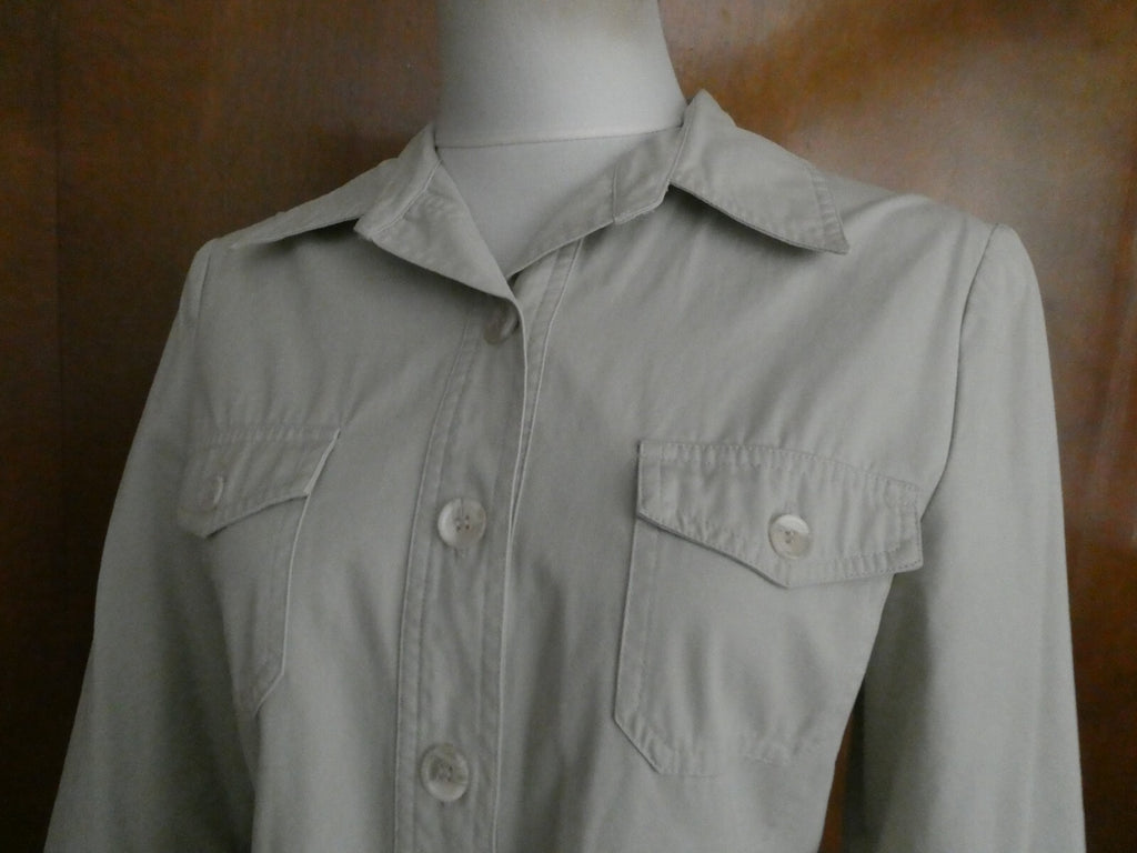 New York & Company Women’s Gray Button-Down Cotton Jacket Blazer Size Medium