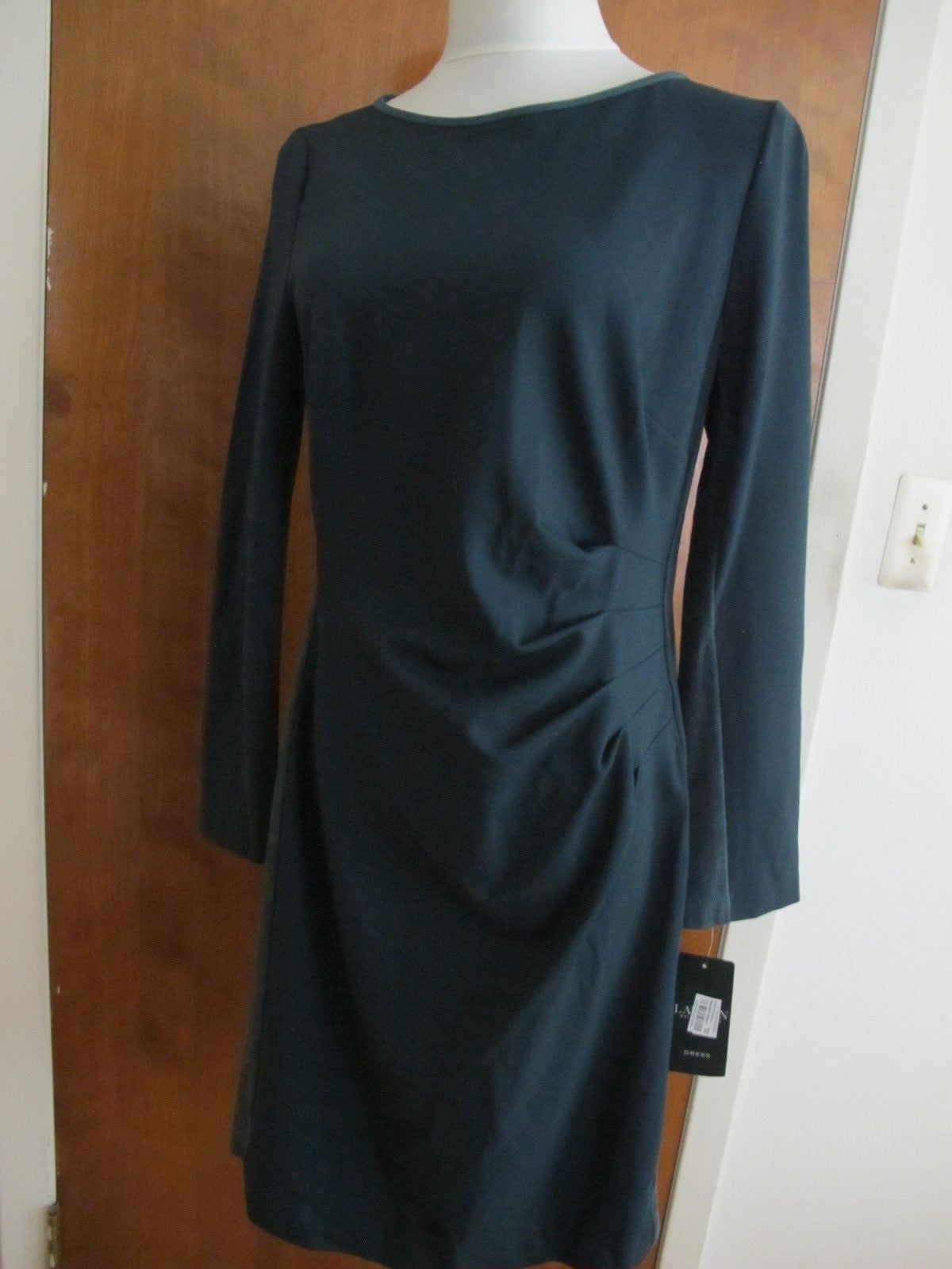 Ralph Lauren women's green evening gathered dress New